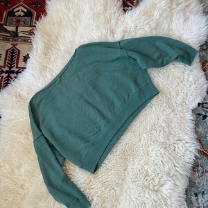 American Eagle Outfitters Teal Off-the-Shoulder Sweater